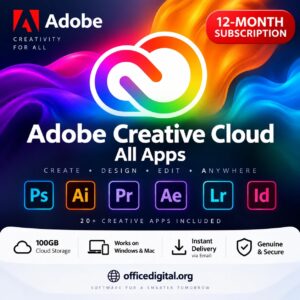 Adobe Creative Cloud All Apps 100GB: 12-Month Subscription
